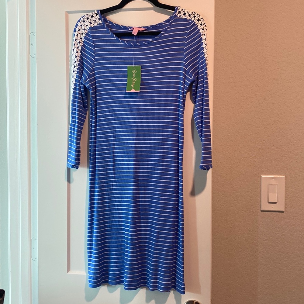 Lilly Pulitzer Marlowe Dress Striped Blue